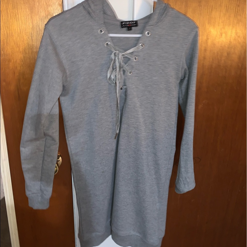 Sweater hood dress